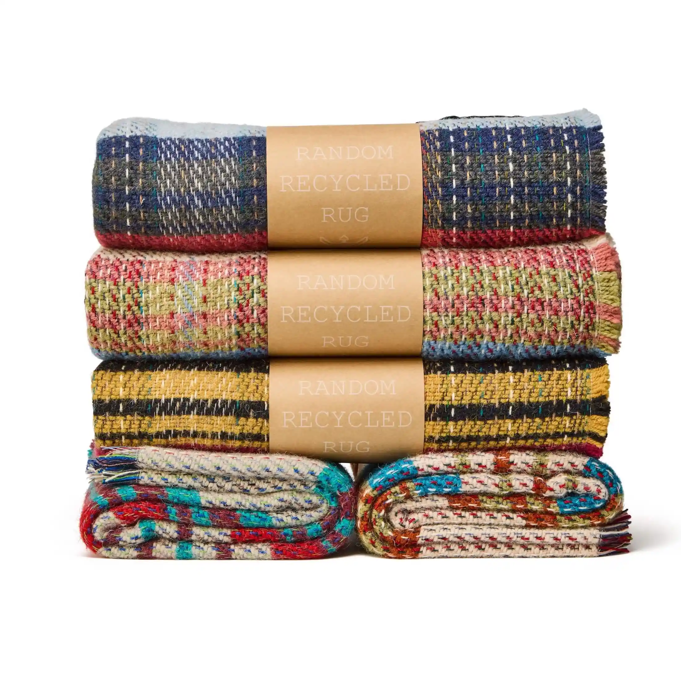 Recycled wool throw - Random Rug - 150x183