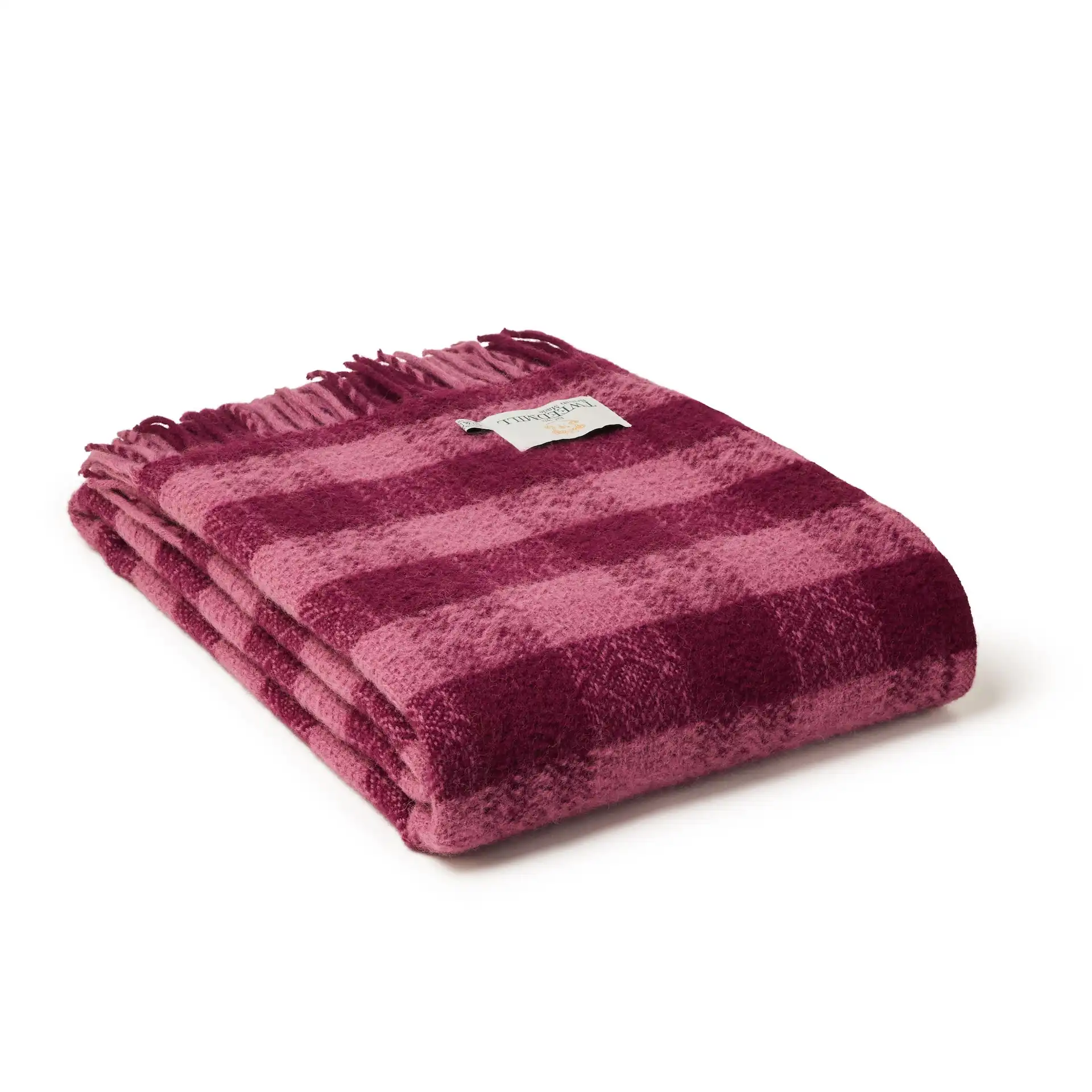 Deka z čisté vlny - Drapers Collection/Hutton Check Burgundy 