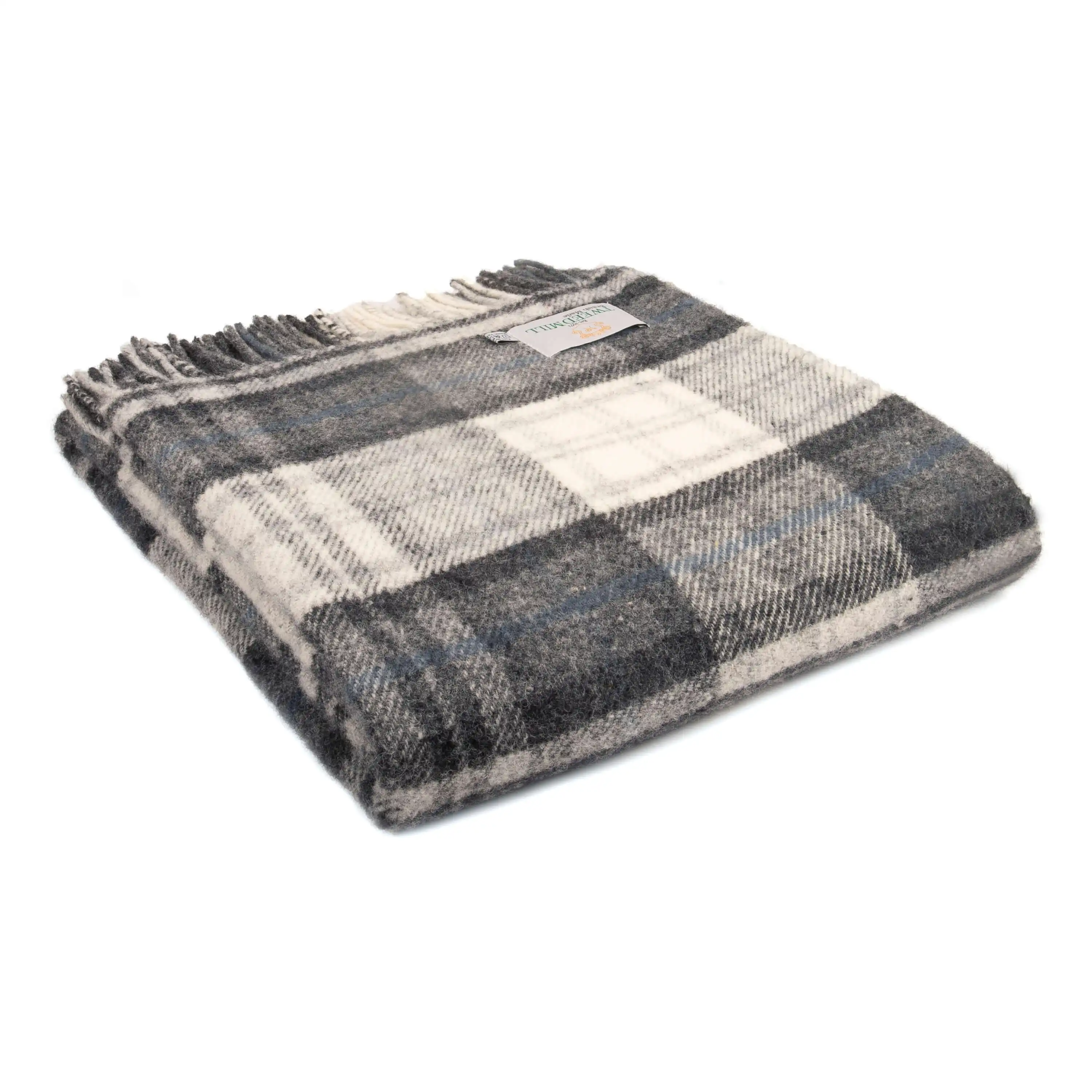 Deka z čisté vlny - 70x183cm - Cottage Check/Grey