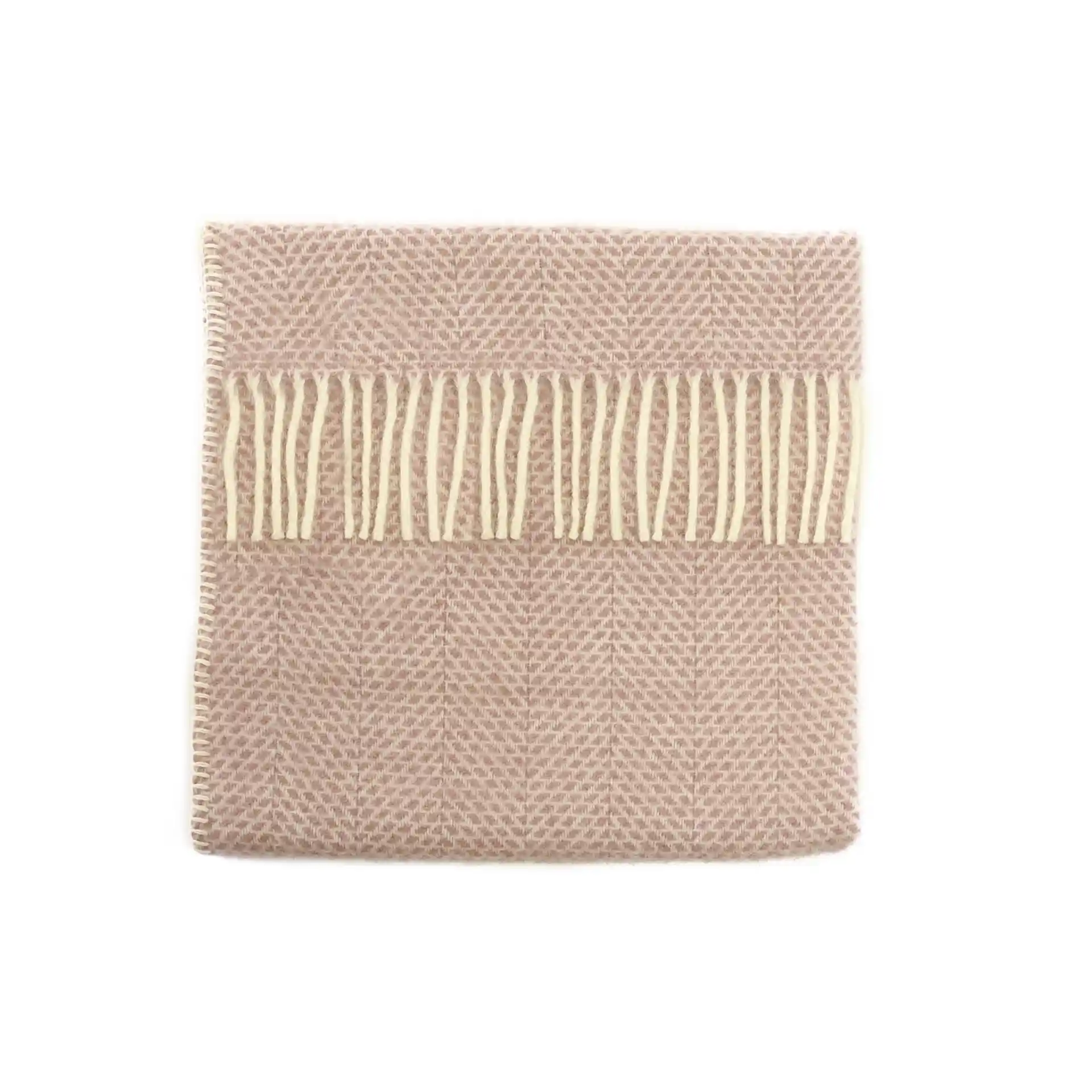 Dětská deka z čisté vlny - Pram Blanket/Beehive Dusky Pink