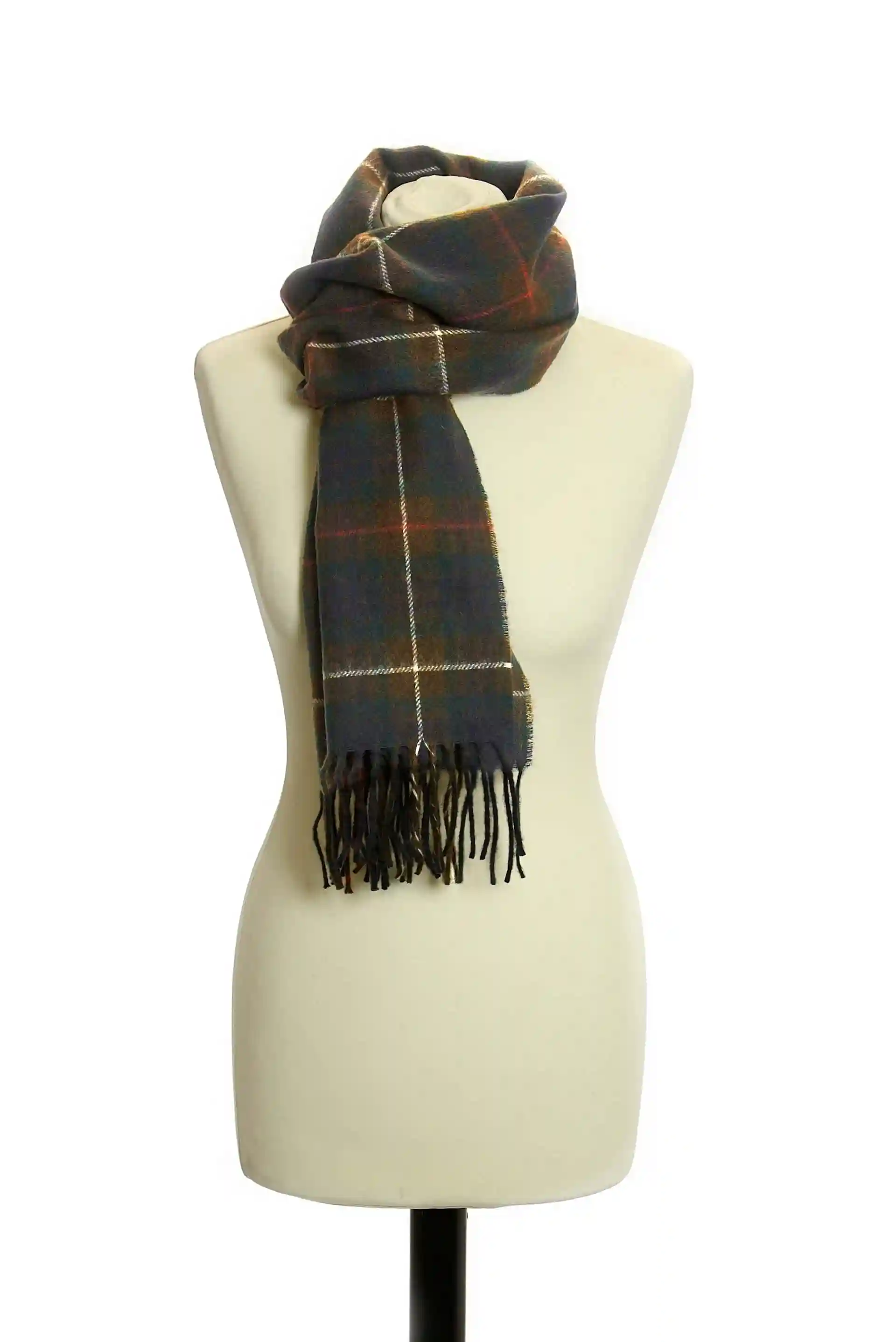 Wool scarf - Lambswool Country Check/Midnight