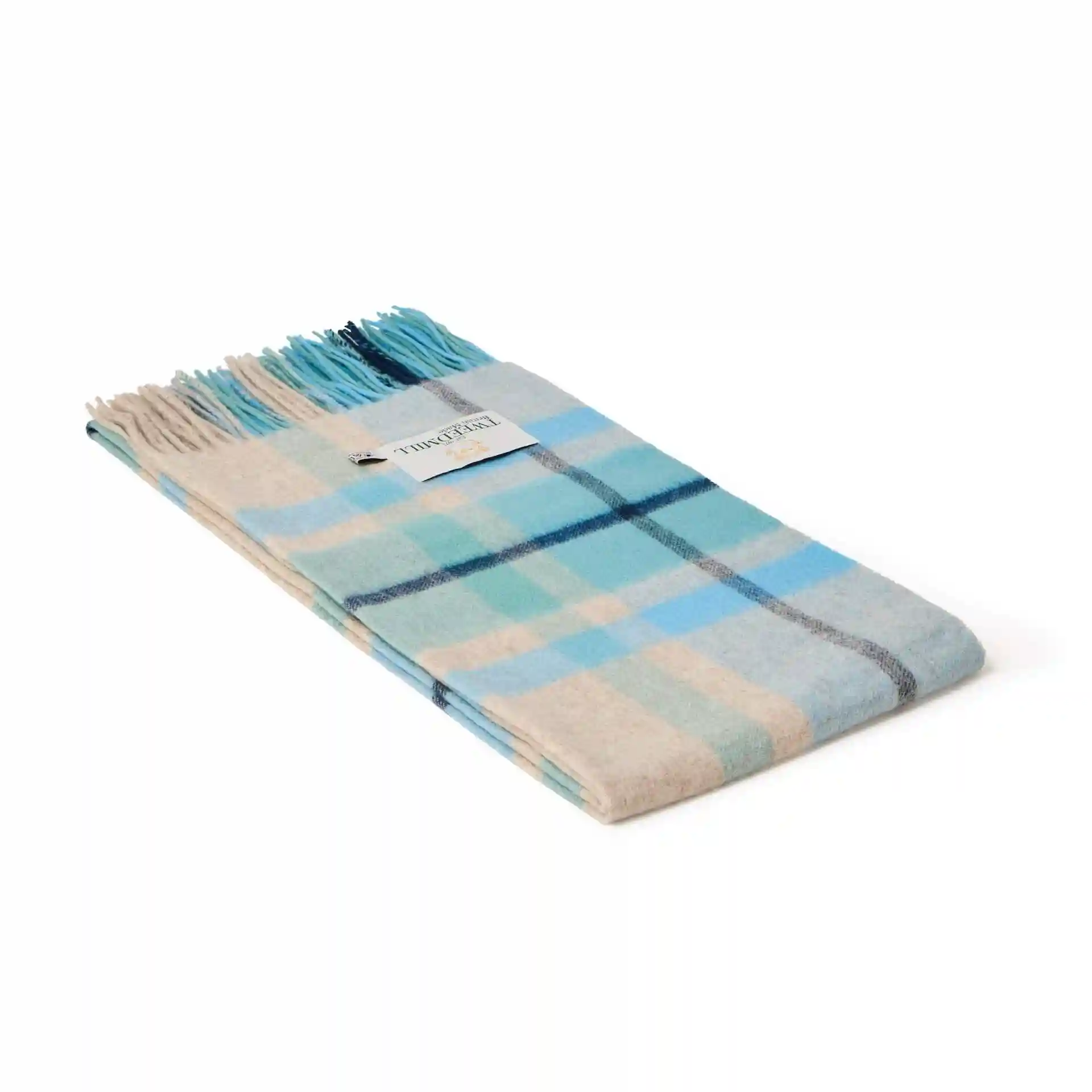 Široká vlněná šála - Bright Check/Skye