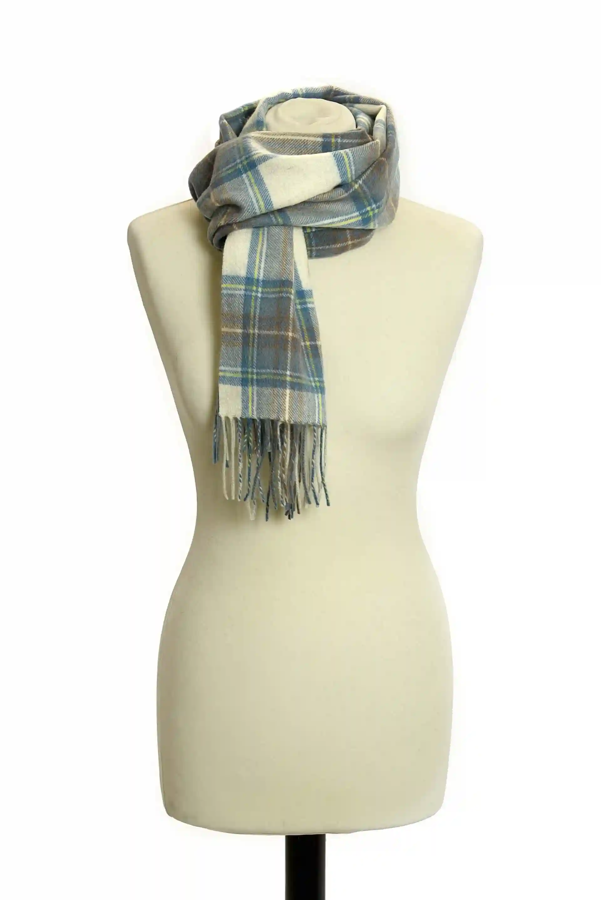 Vlněná šála - Lambswool/Muted Blue Dress Stewart