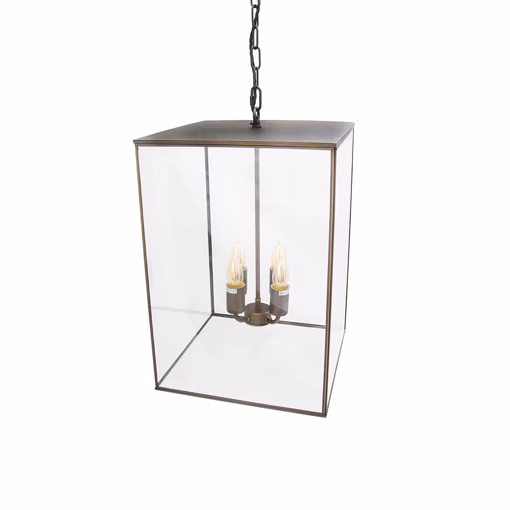 HOTOVO LEDEN - Langdon Lantern Pendant Light Blackened Brass